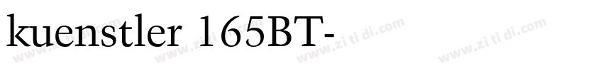 kuenstler 165BT字体转换